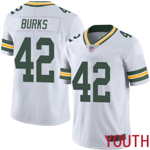 Green Bay Packers Limited White Youth #42 Burks Oren Road Jersey Nike NFL Vapor Untouchable->green bay packers->NFL Jersey